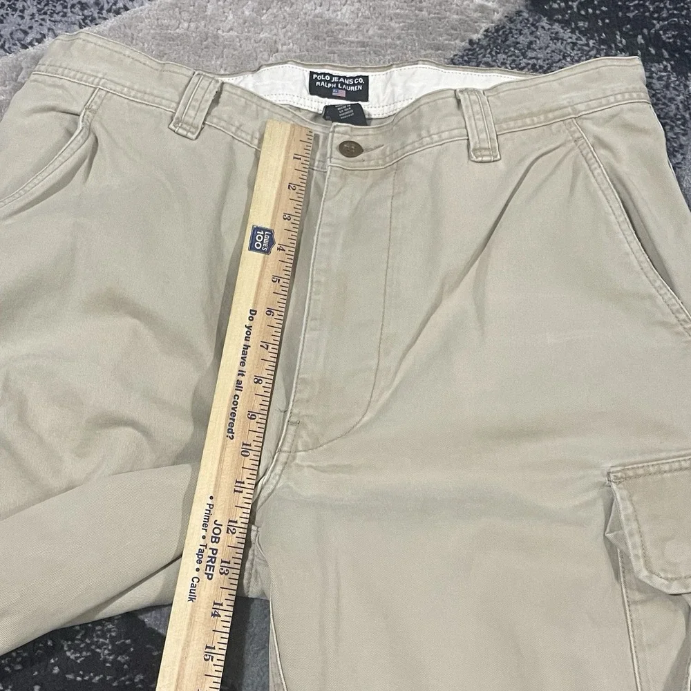 Polo Ralph Lauren Cargo Pants Men 36x34 Brown Paratrooper Utility Military USA - Picture 13 of 16